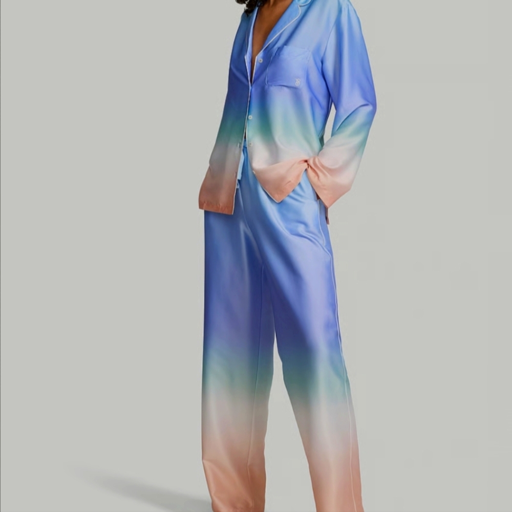 NWT Victorias Secret Satin Pastel Ombre PJ  Set